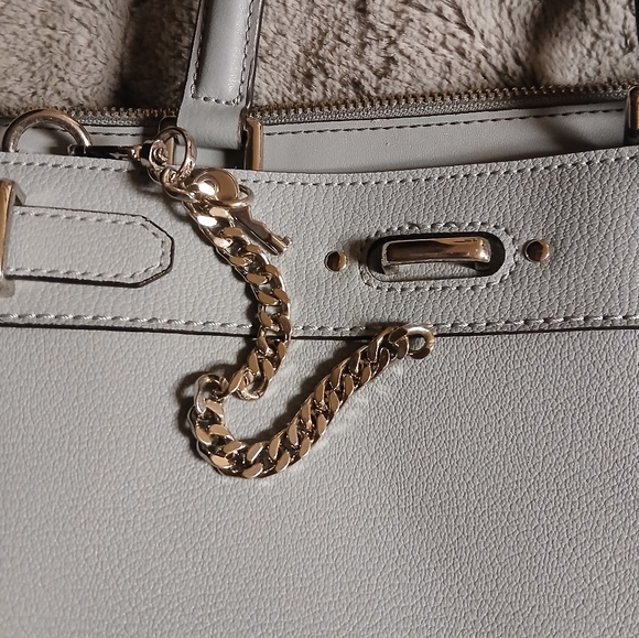 Calvin Klein "Roxy" Blue Leather Handbag - Picture 2 of 6